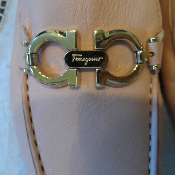 New Salvatore Ferrangamo Pink Calf Leather Gamcini Driver Loafer Size 9AA - Picture 4 of 16